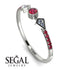 Minimalist Geometric Ruby Ring - Kimberly No. 48
