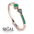 Minimalist Geometric Emerald Ring - Kimberly No. 17