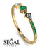 Minimalist Geometric Emerald Ring - Kimberly No. 16