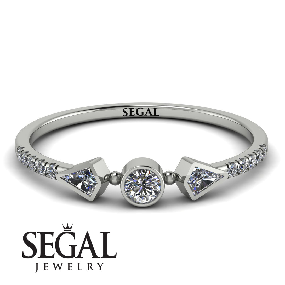 Minimalist Geometric Diamond Ring - Kimberly No. 3