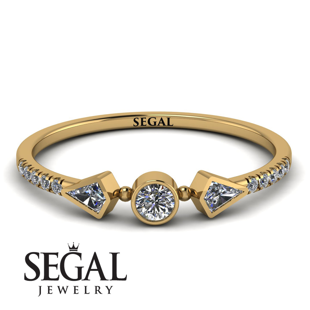 Minimalist Geometric Diamond Ring - Kimberly No. 1