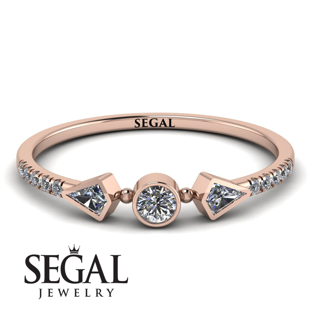 Minimalist Geometric Diamond Ring - Kimberly No. 2