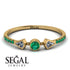 Minimalist Geometric Emerald Ring - Kimberly No. 16 image 2