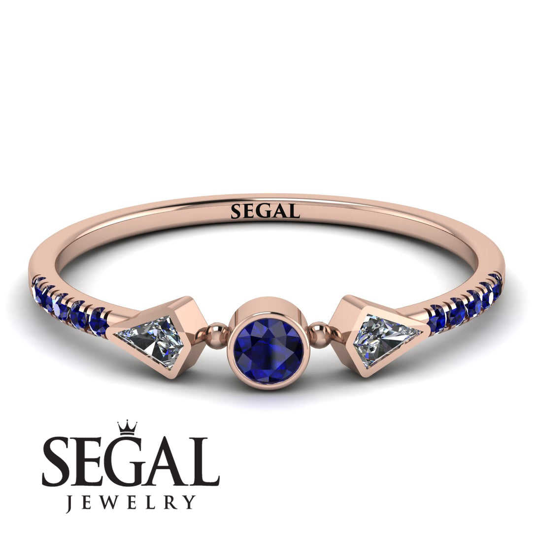 Minimalist Geometric Sapphire Ring - Kimberly No. 62