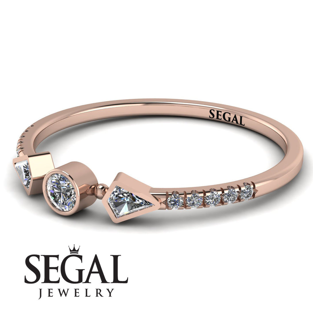 Minimalist Geometric Diamond Ring - Kimberly No. 2