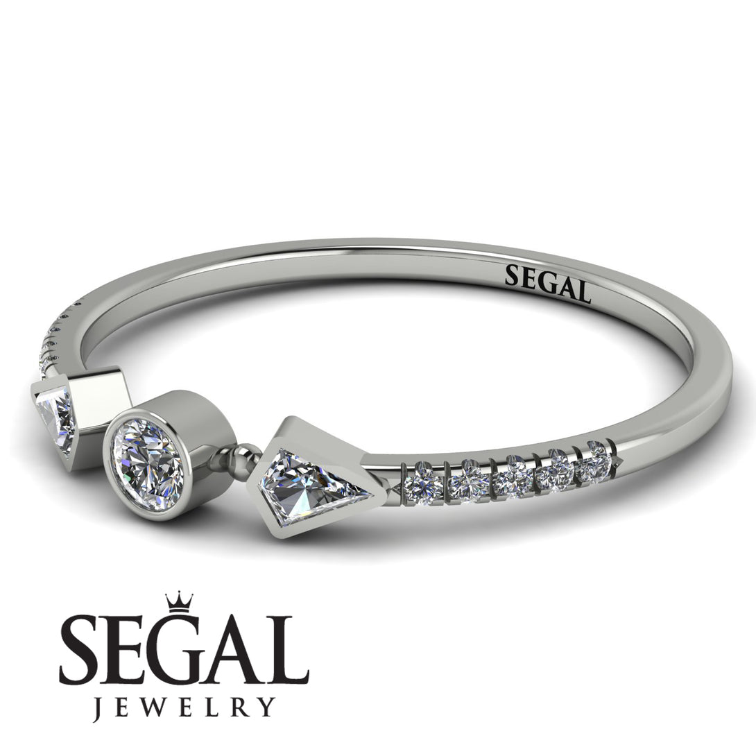 Minimalist Geometric Diamond Ring - Kimberly No. 3