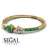 Minimalist Geometric Emerald Ring - Kimberly No. 16