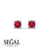 Minimalist Ruby Earrings - Myla No. 12