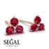 Minimalist Ruby Stud Earrings - Jillian No. 11 image 2
