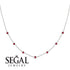 Minimalist Bezel Ruby Necklace - Liv No. 12