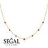 Minimalist Bezel Ruby Necklace - Liv No. 10