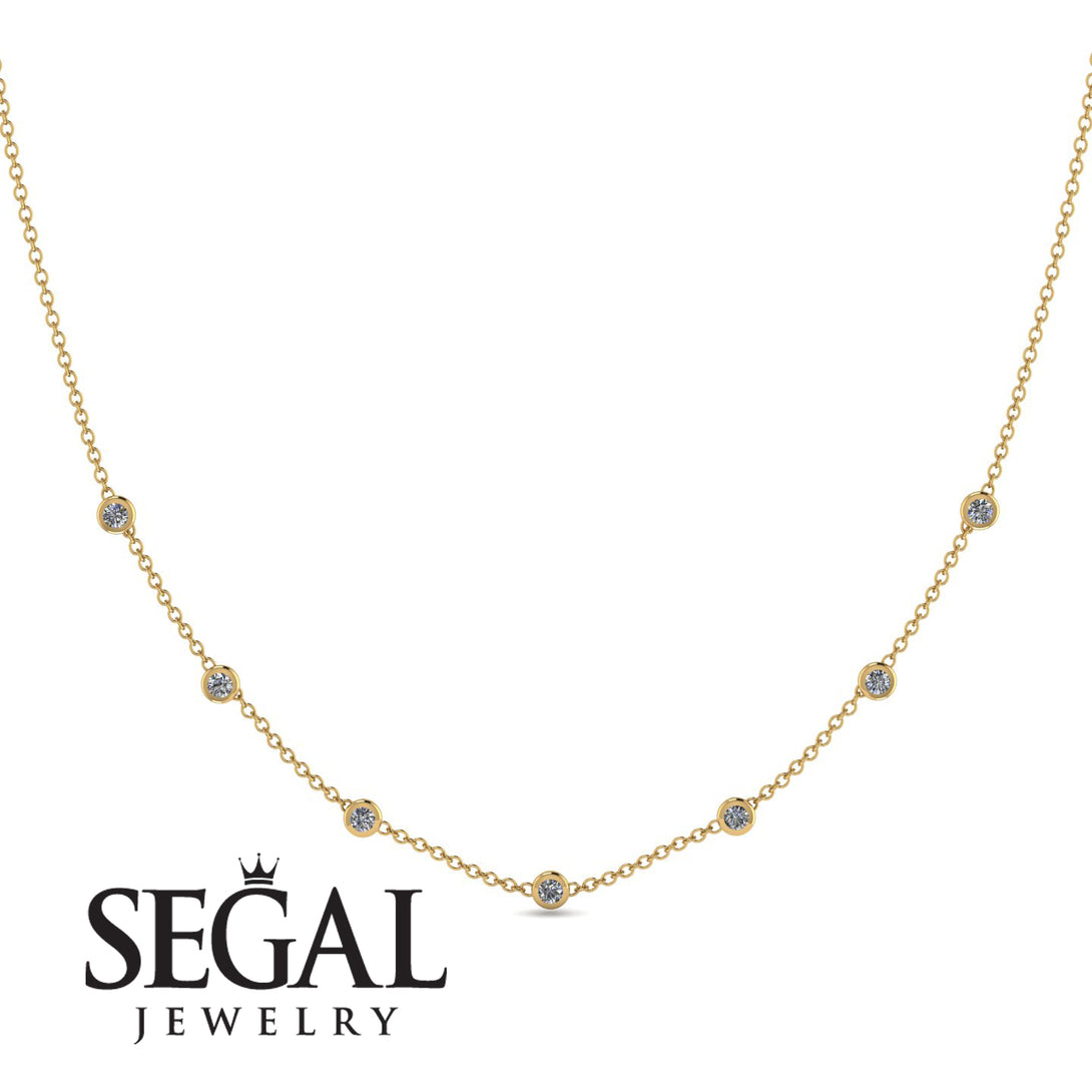 Minimalist Bezel Diamond Necklace - Liv No. 1