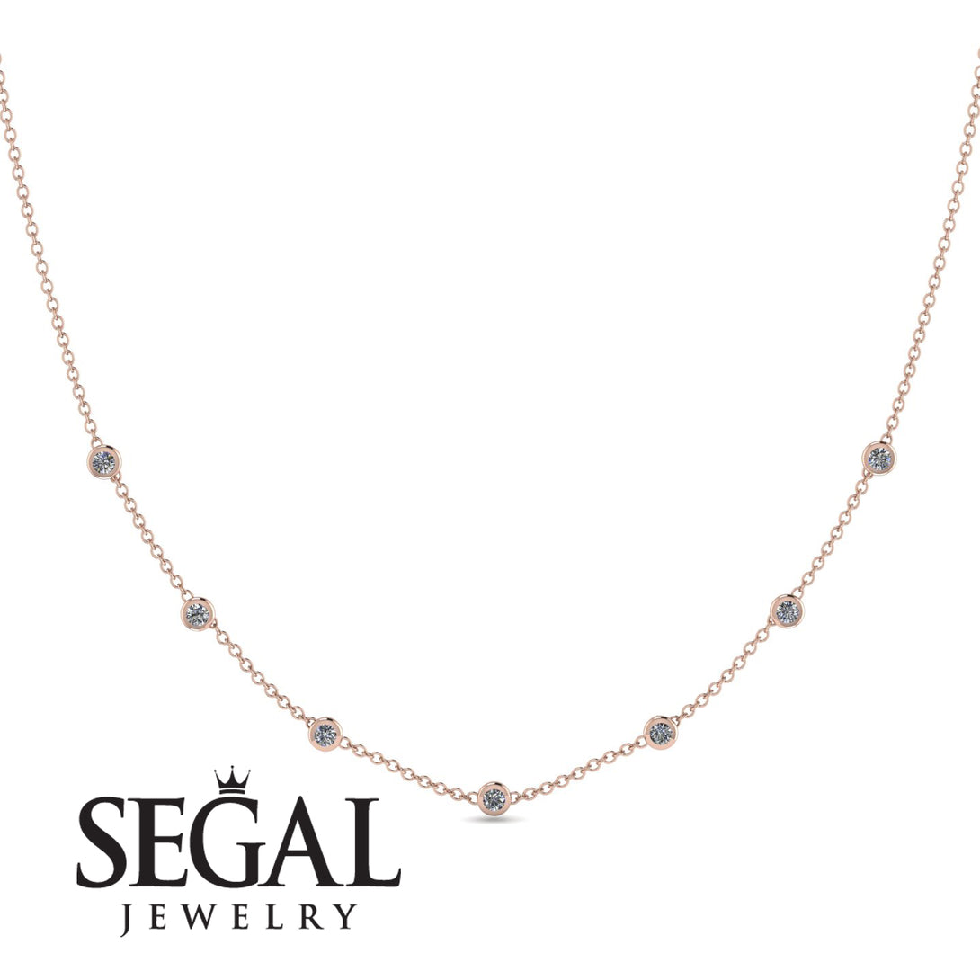 Minimalist Bezel Diamond Necklace - Liv No. 2