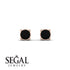 Minimalist Black Diamond Earrings - Myla No. 8