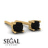 Minimalist Black Diamond Earrings - Myla No. 7