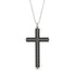 Minimalist Black Diamond Cross Necklace - Aaron No. 9