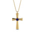 Minimalist Sapphire Cross Necklace - Philip No. 13 image 1