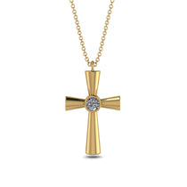 Minimalist Diamond Cross Necklace - Philip No. 1 image 1