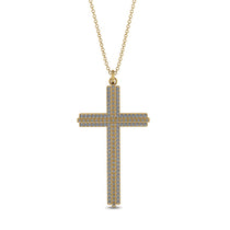 Minimalist Diamond Cross Necklace - Aaron No. 1 image 1