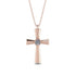 Minimalist Diamond Cross Necklace - Philip No. 2