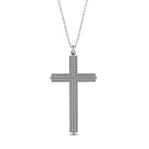 Minimalist Diamond Cross Necklace - Aaron No. 3 image 1