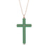 Minimalist Emerald Cross Necklace - Aaron No. 5 image 1