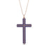 Minimalist Sapphire Cross Necklace - Aaron No. 14 image 1