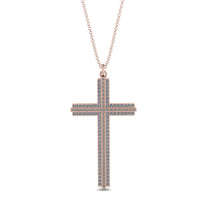 Minimalist Diamond Cross Necklace - Aaron No. 2 image 1