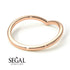 Minimalist V Diamond Ring - Margaret No. 2