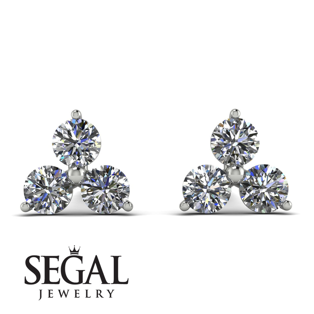 Minimalist Diamond Stud Earrings - Jillian No. 3