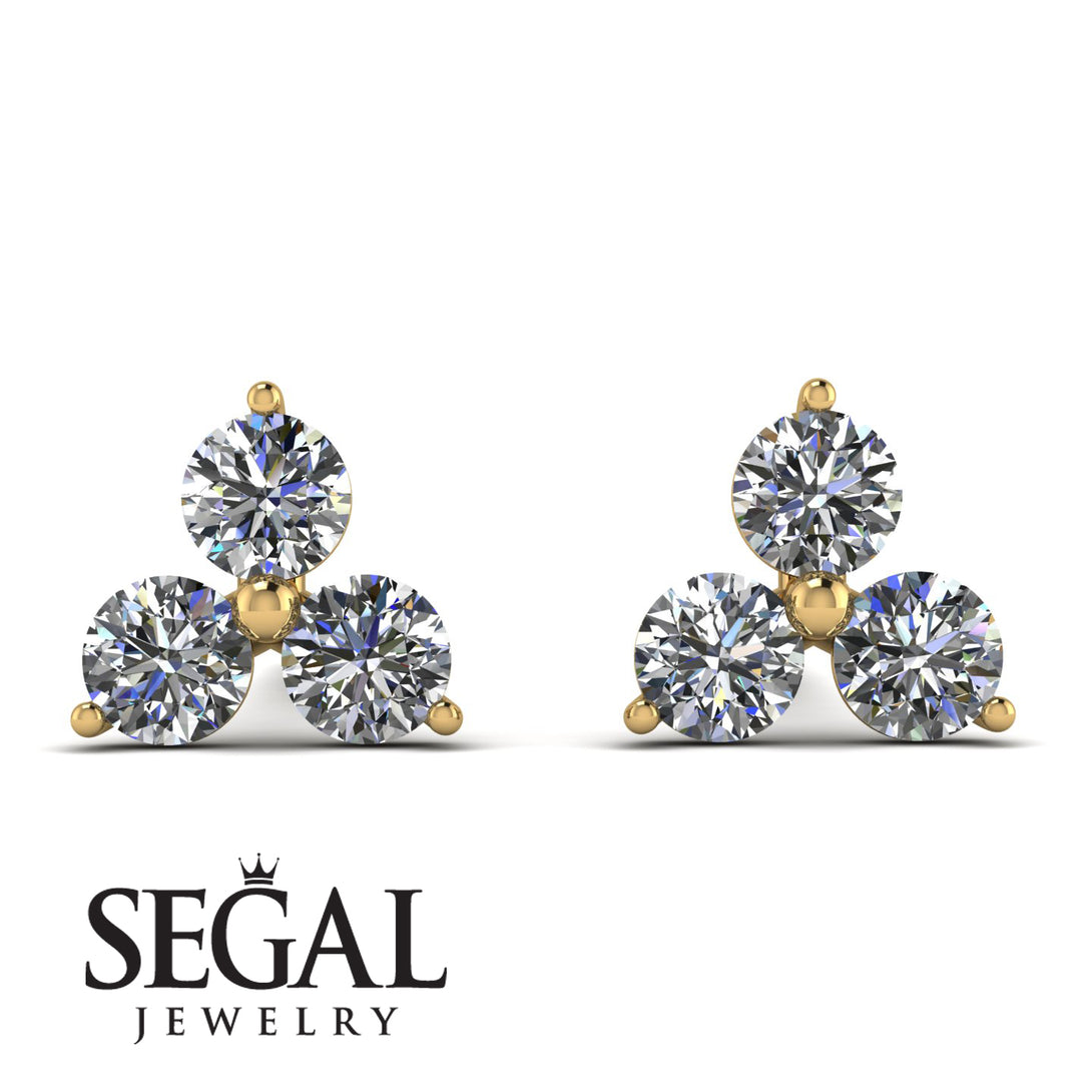 Minimalist Diamond Stud Earrings - Jillian No. 1