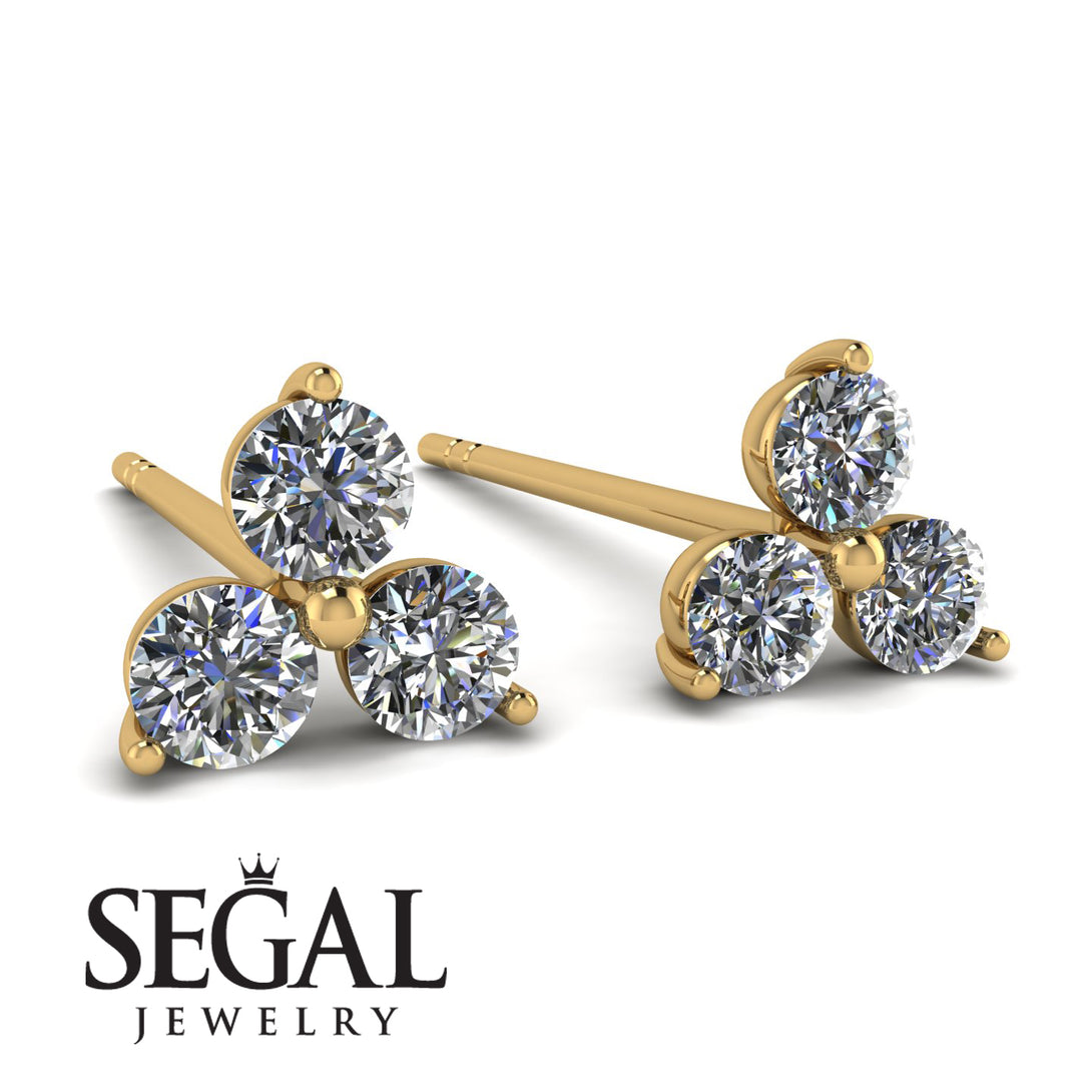 Minimalist Diamond Stud Earrings - Jillian No. 1