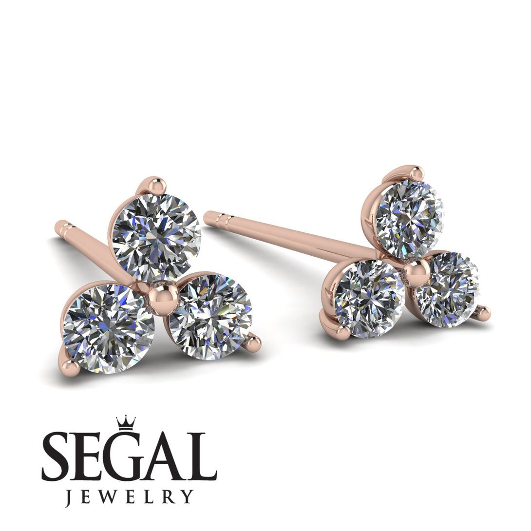 Minimalist Diamond Stud Earrings - Jillian No. 2
