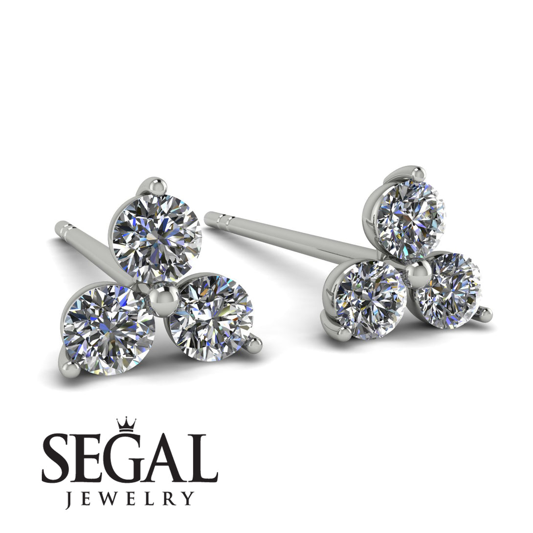 Minimalist Diamond Stud Earrings - Jillian No. 3
