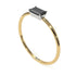 Two Tones Minimalist Emerald Cut Black Diamond Ring - Isla No. 20