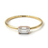 Two Tones Minimalist Emerald Cut Diamond Ring - Isla No. 16