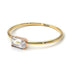 Two Tones Minimalist Emerald Cut Diamond Ring - Isla No. 16