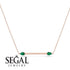 Minimalist Pear Emerald Necklace - Melissa No. 5 image 4