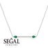 Minimalist Pear Emerald Necklace - Melissa No. 6 image 4