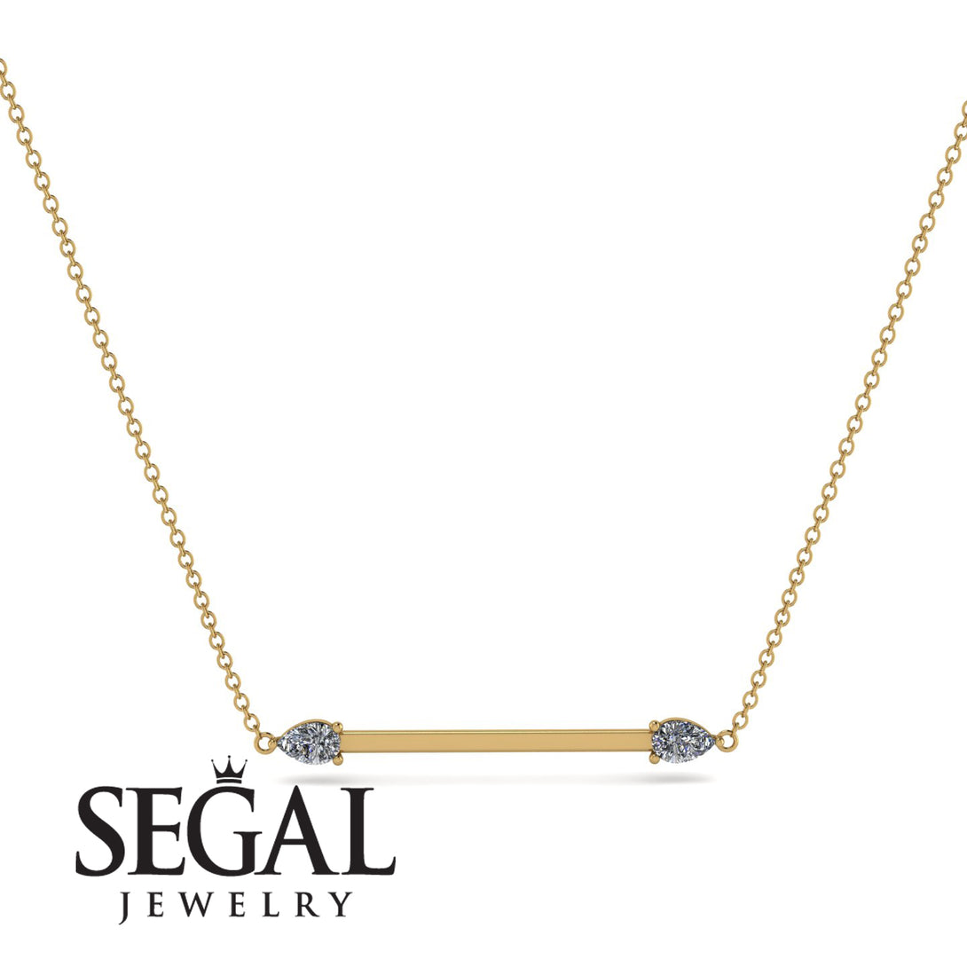 Minimalist Pear Diamond Necklace - Melissa No. 1