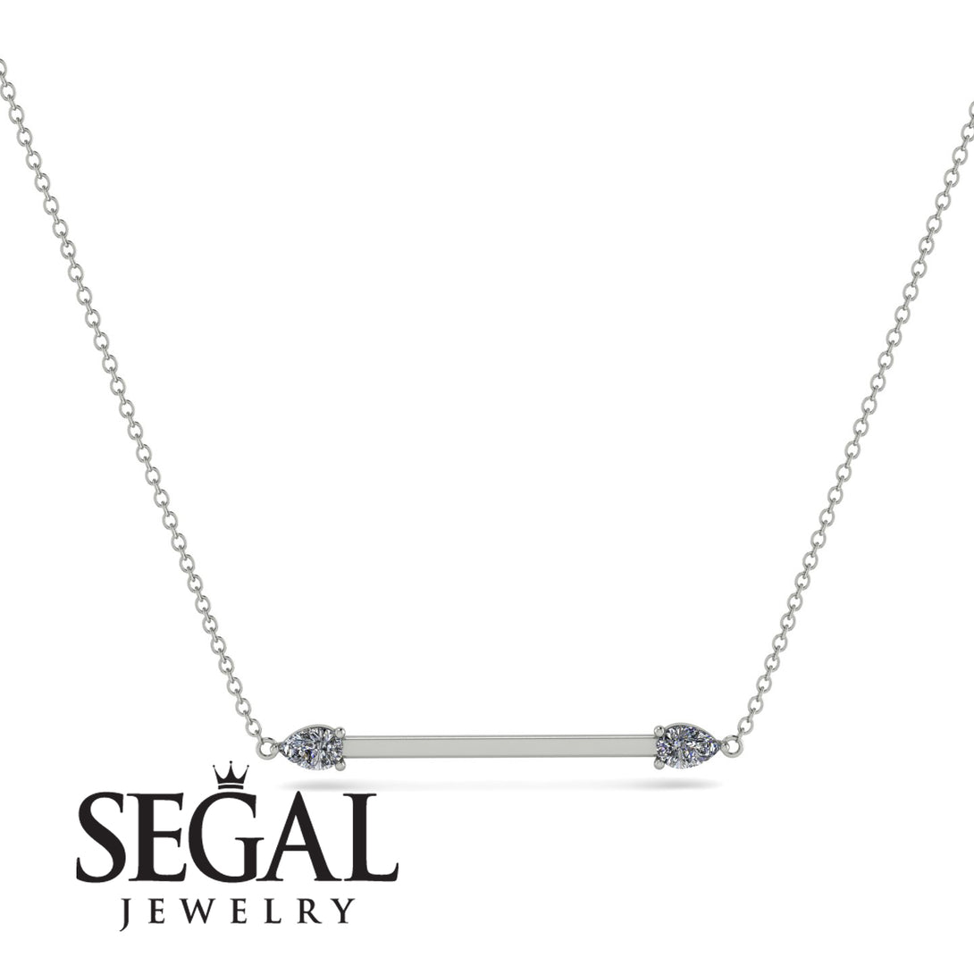 Minimalist Pear Diamond Necklace - Melissa No. 3