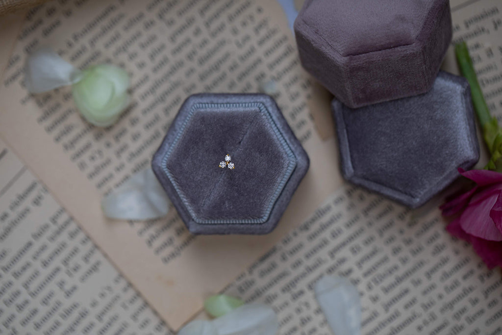 Minimalist Diamond Stud Earrings - Jillian No. 1