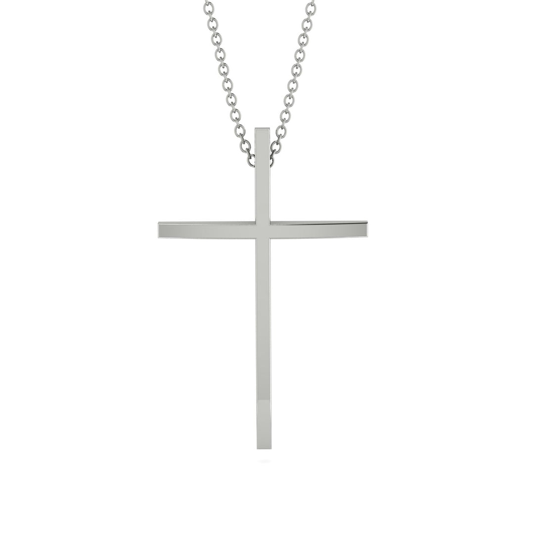 Minimalist Thin Latin Cross Necklace - Matthias No. 3
