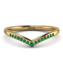 Minimalist V Emerald Ring - Margaret No. 4 image 1