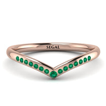Minimalist V Emerald Ring - Margaret No. 5 image 1