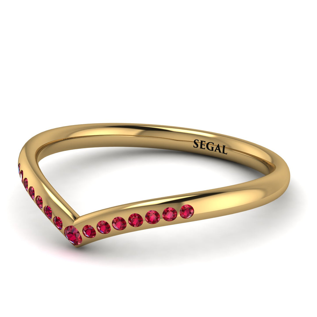 Minimalist V Ruby Ring - Margaret No. 10