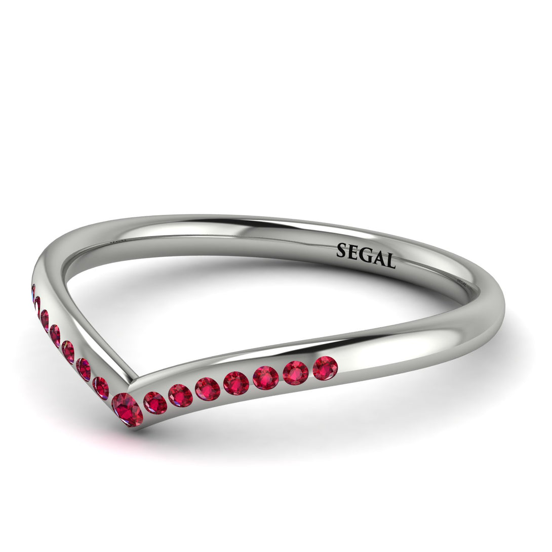 Minimalist V Ruby Ring - Margaret No. 12