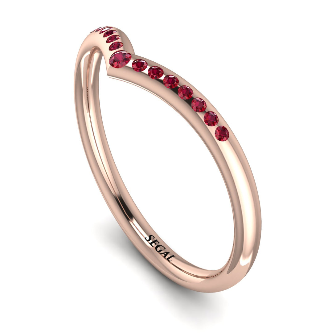 Minimalist V Ruby Ring - Margaret No. 11