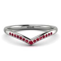 Minimalist V Ruby Ring - Margaret No. 12 image 1