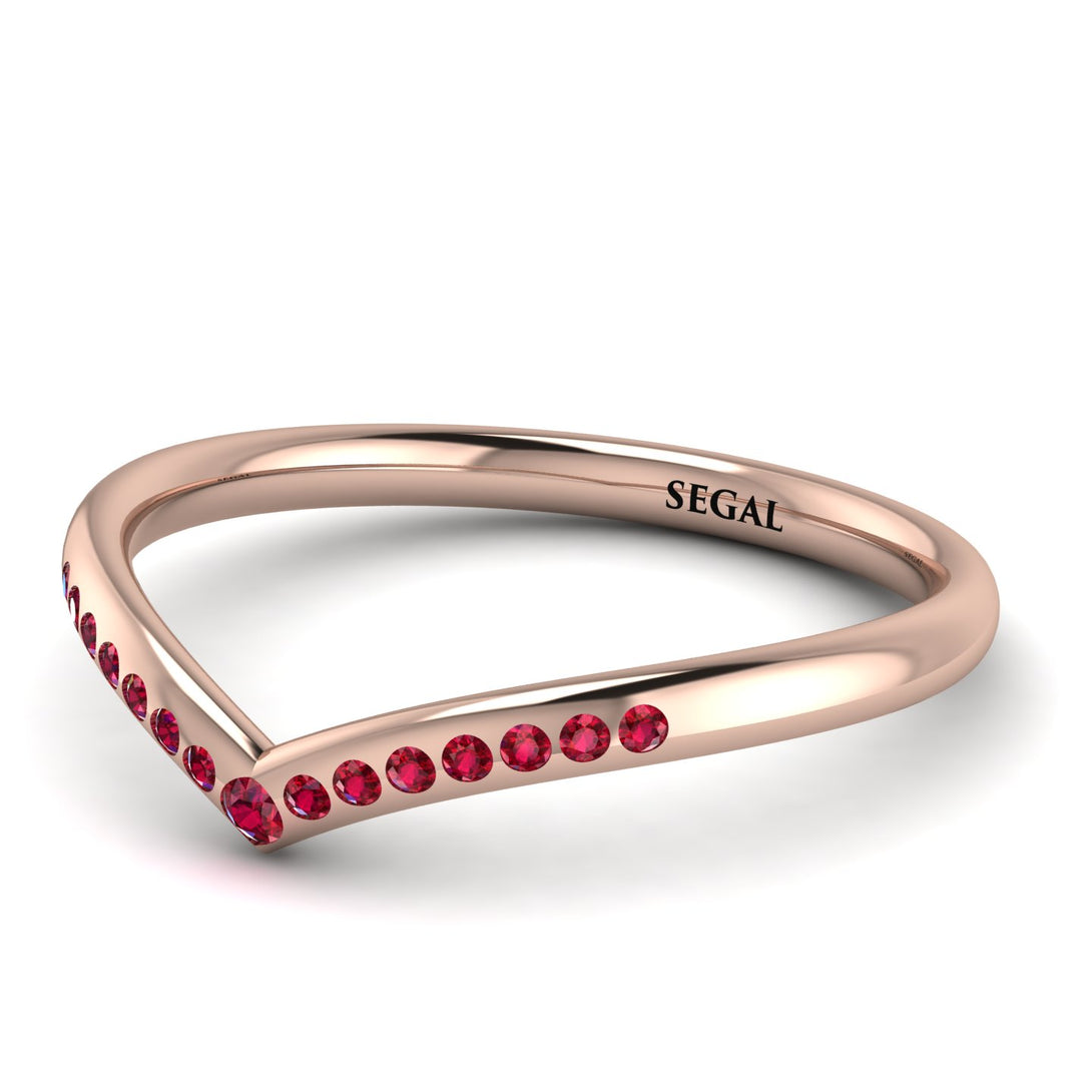 Minimalist V Ruby Ring - Margaret No. 11
